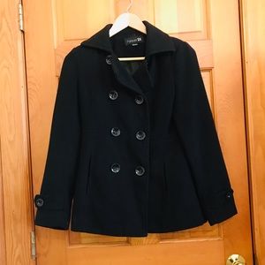 Forever 21 Black Pea Coat